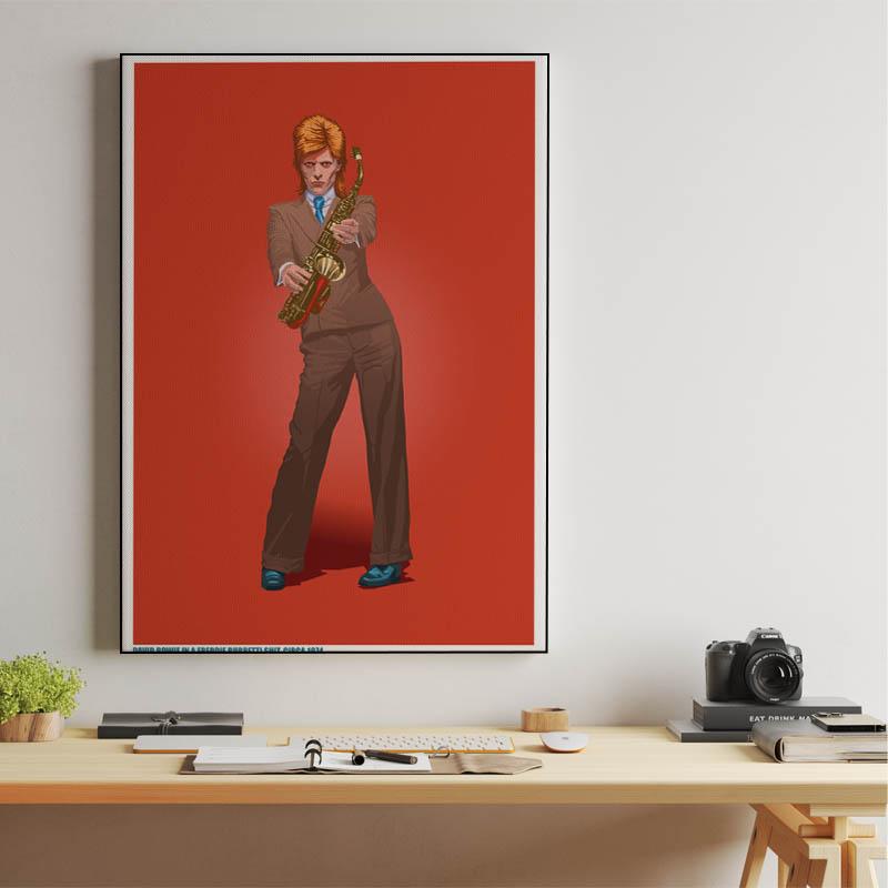 Bowie in a suit
