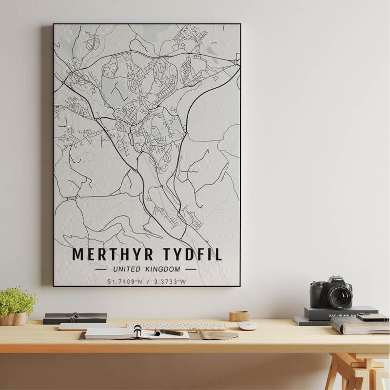Merthyr Tydfil map