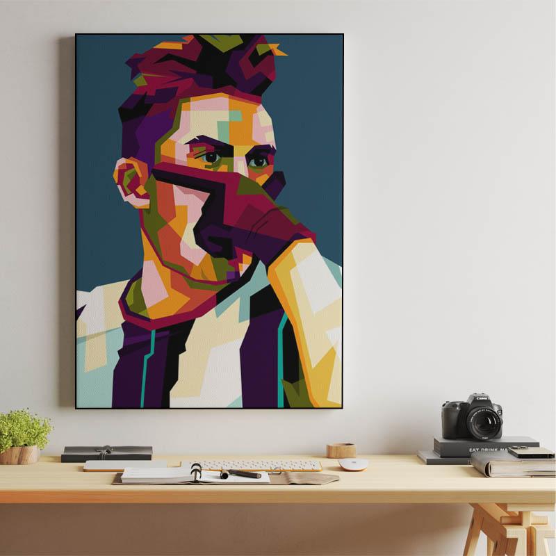 Popular Football Dybala mask in wpap art