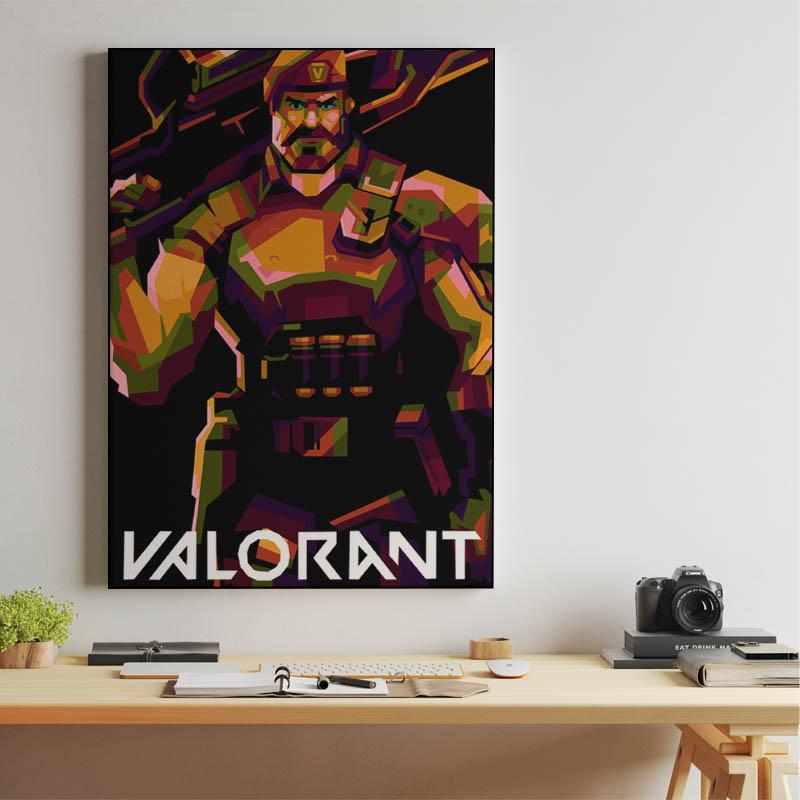 Brimstones Valorant in amazing pop art