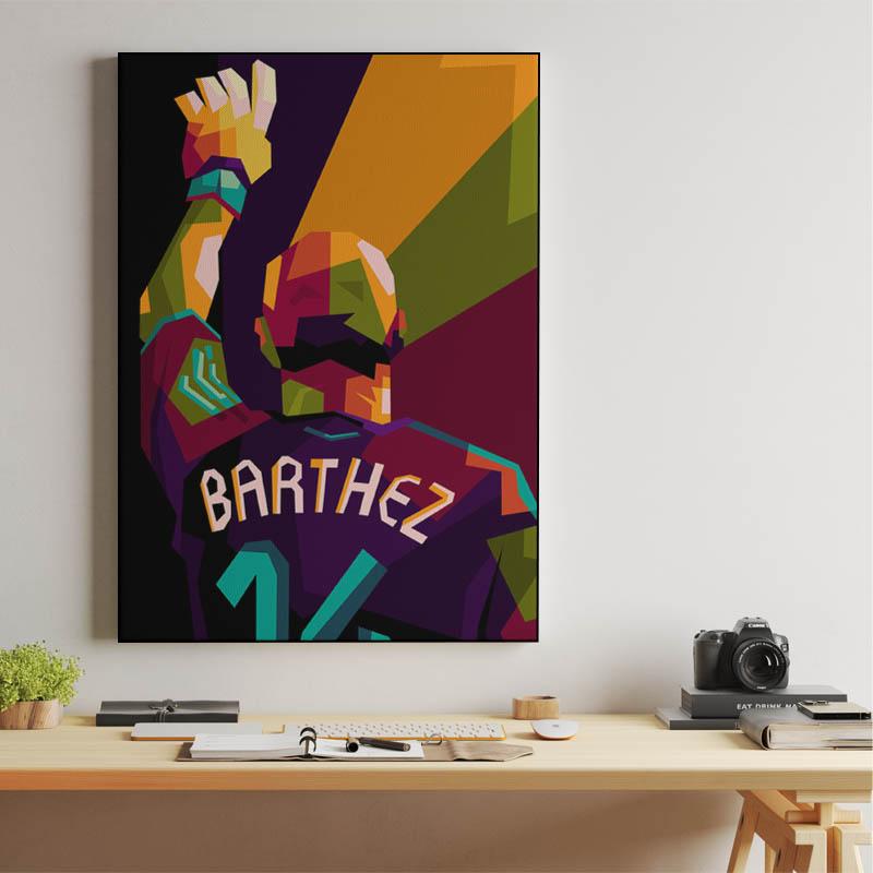 Football legends Barthez in wpap art