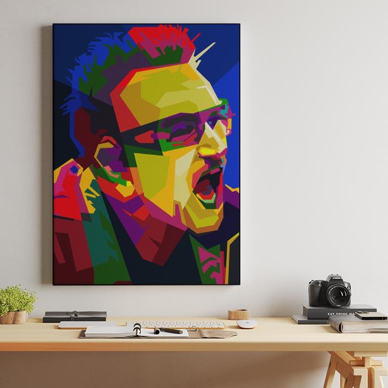 Bono U2 Pop Art WPAP – Canvas Print