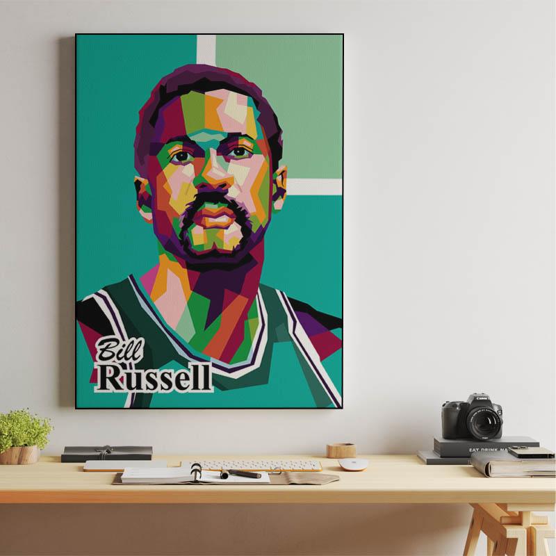 Bill Russel in trending pop art