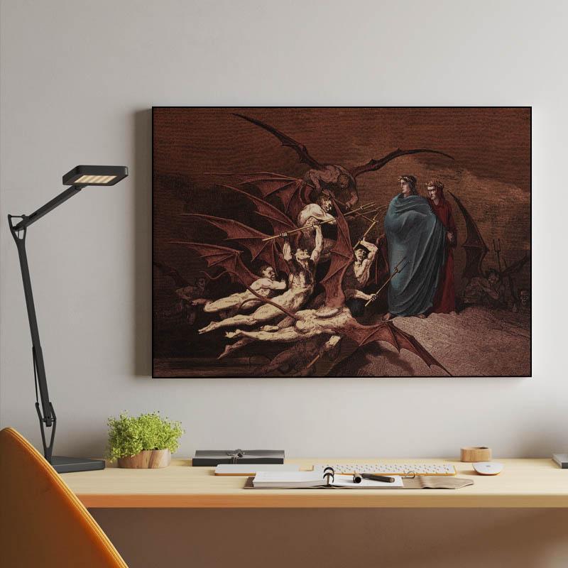 Dante and Virgil Attacked by Devils