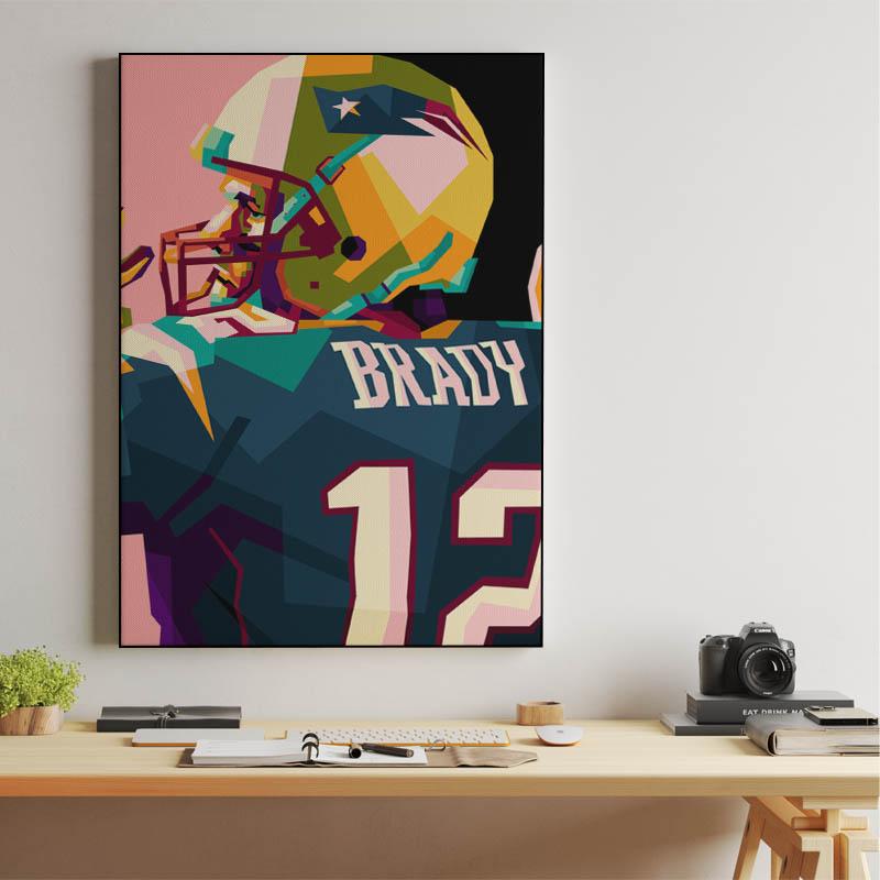 Tom Brady in wpap pop art