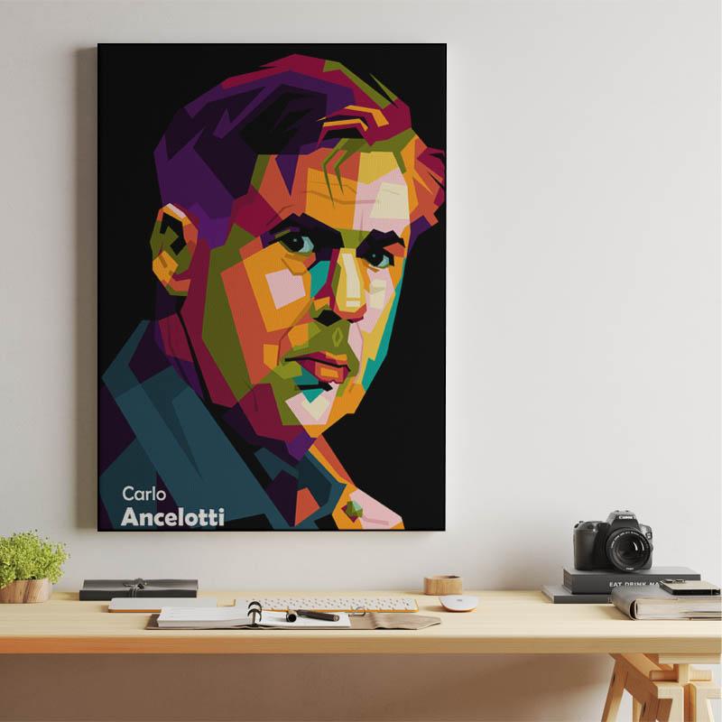 Carlo Ancelotti in wpap pop art