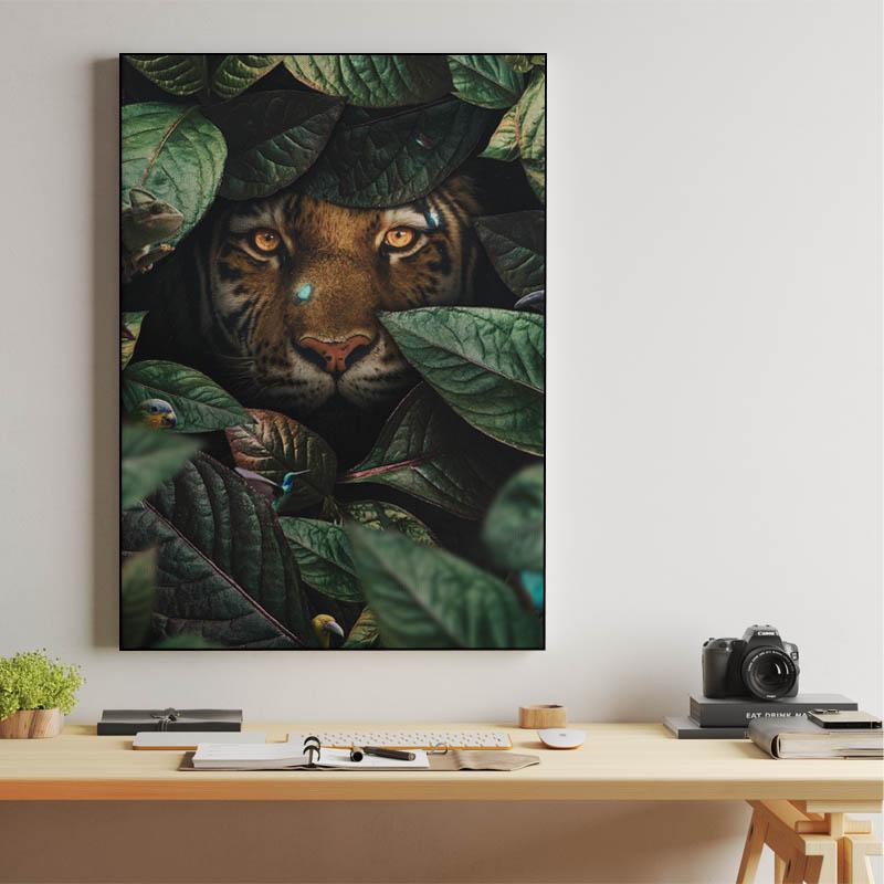 Tiger in Leaves