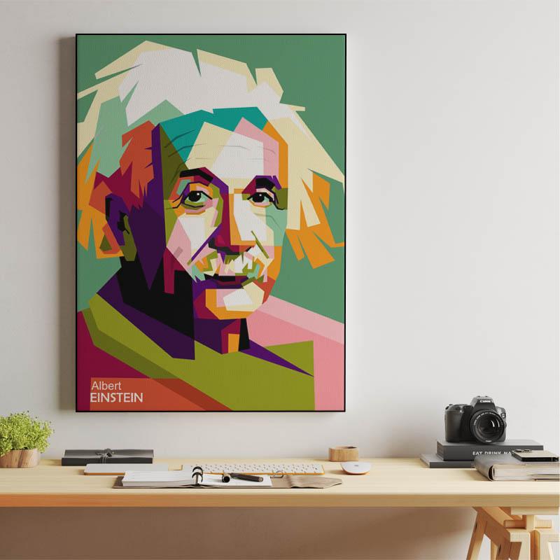 Einstein in wpap pop art