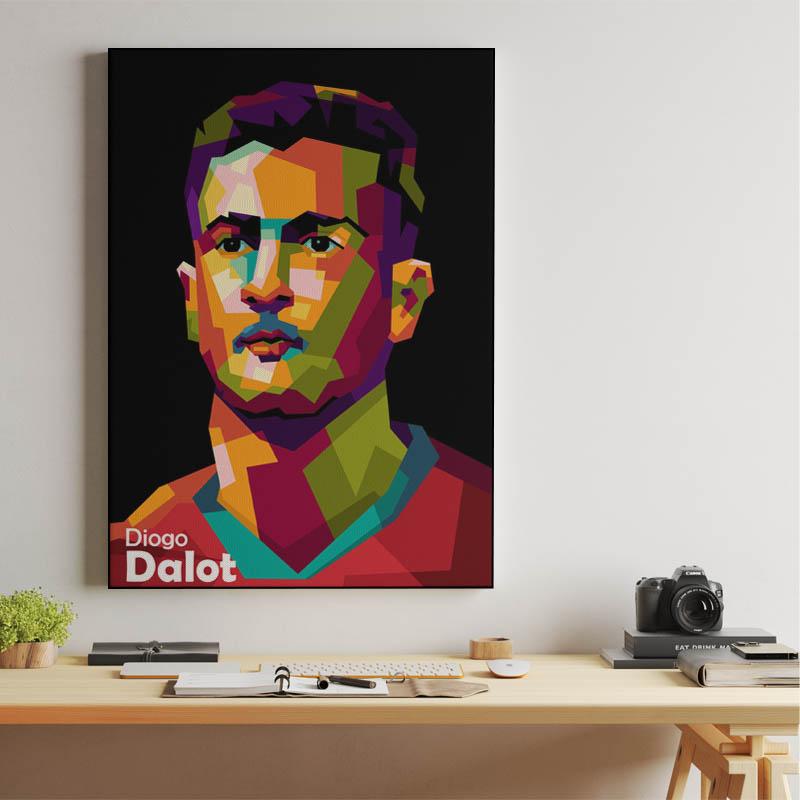 Trending football Diogo Dalot in Pop art