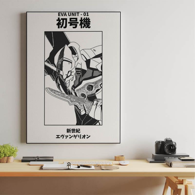 Eva Unit 01 Black and White