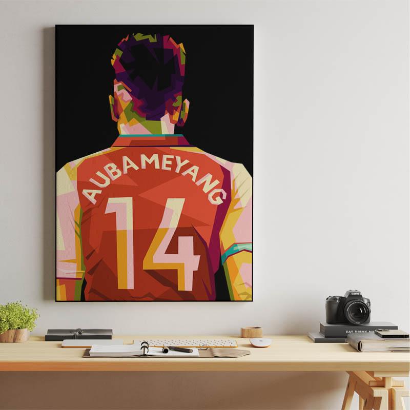 Emerick Aubameyang in amazing pop art