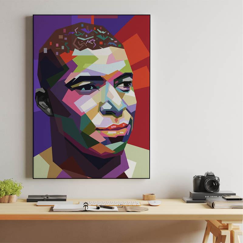 Mbappe in wpap pop art