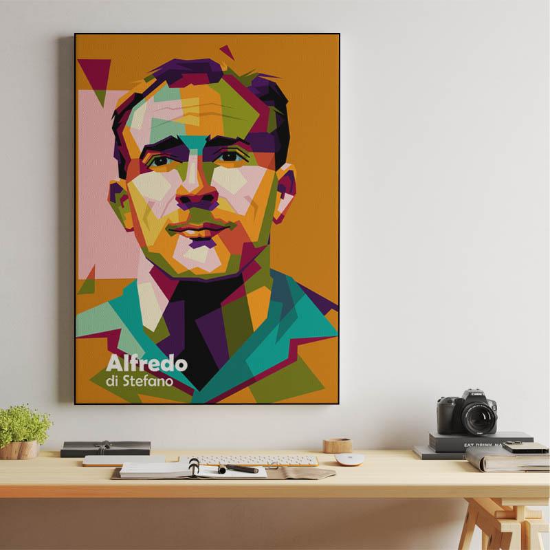 Alfredo di Stefano in wpap pop art
