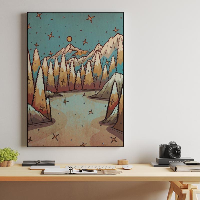 Winter of gold and blue