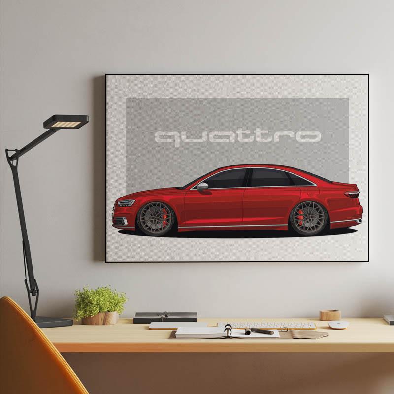 Audi S8 car Canvas