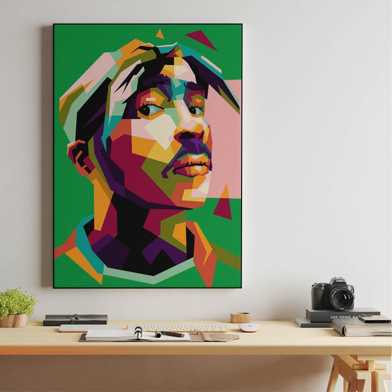 2 Pac Shakur in wpap pop art