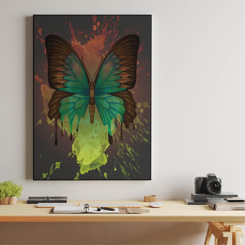 Dripping Butterfly Canvas