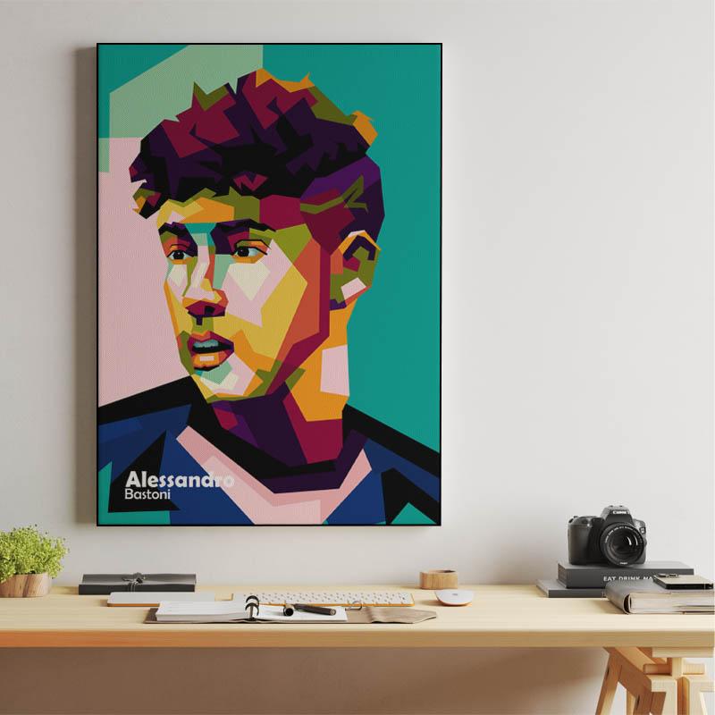 Alessandro Bastoni in wpap pop art