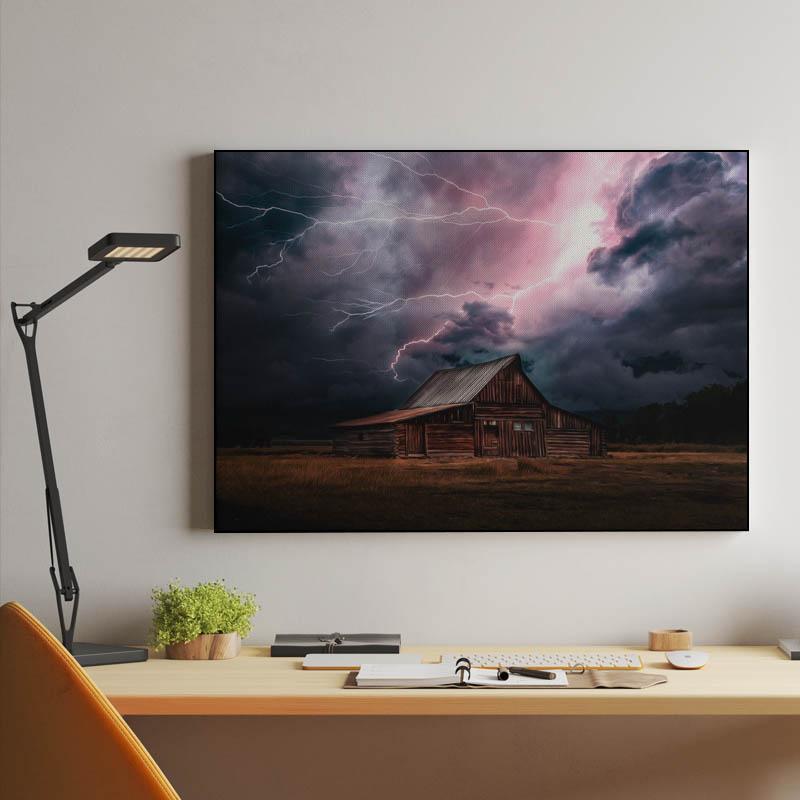 Storm over the cabin