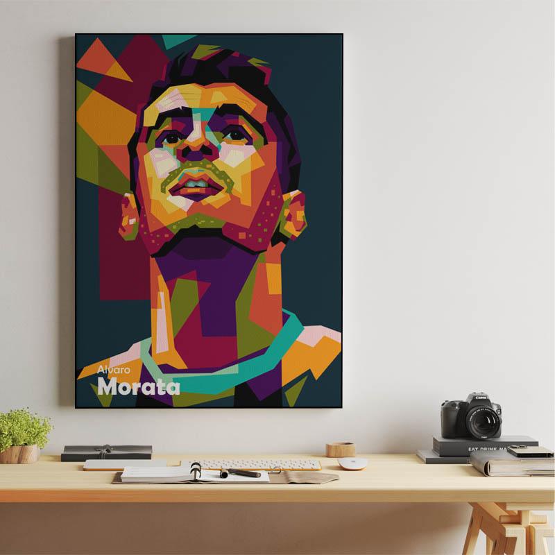 Alvaro Morata in wpap pop art