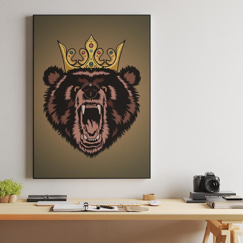 Angry Bear Canvas