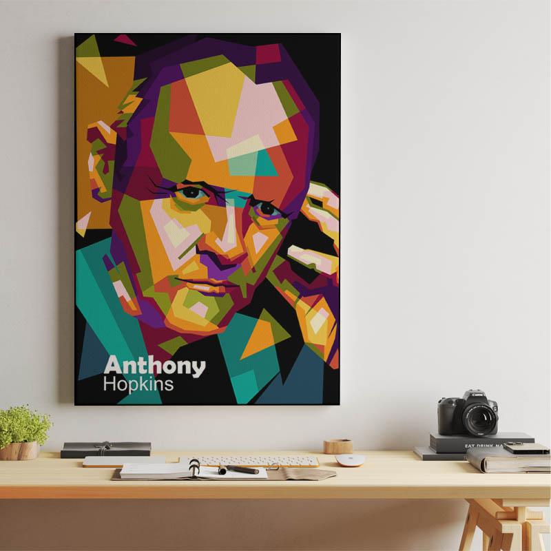 Anthony Hopkins in wpap pop art