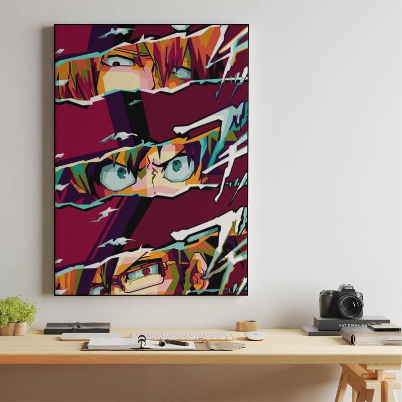 Anime Boku No Hero in wpap pop art