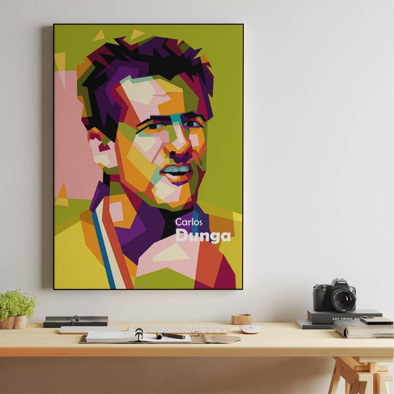 Footballer Carlos Dunga in WPAP POP ART