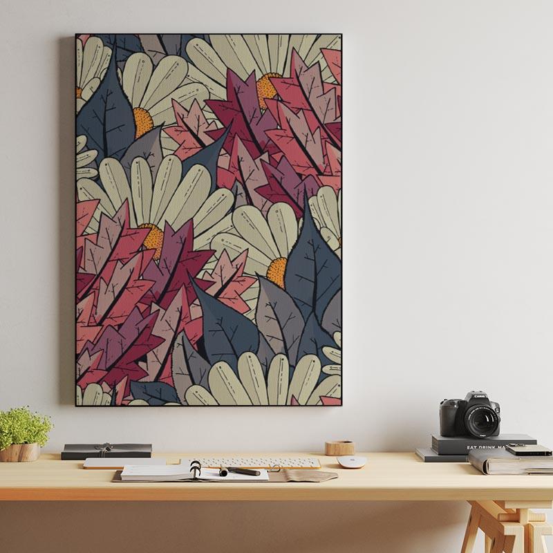 An autumn flower garden