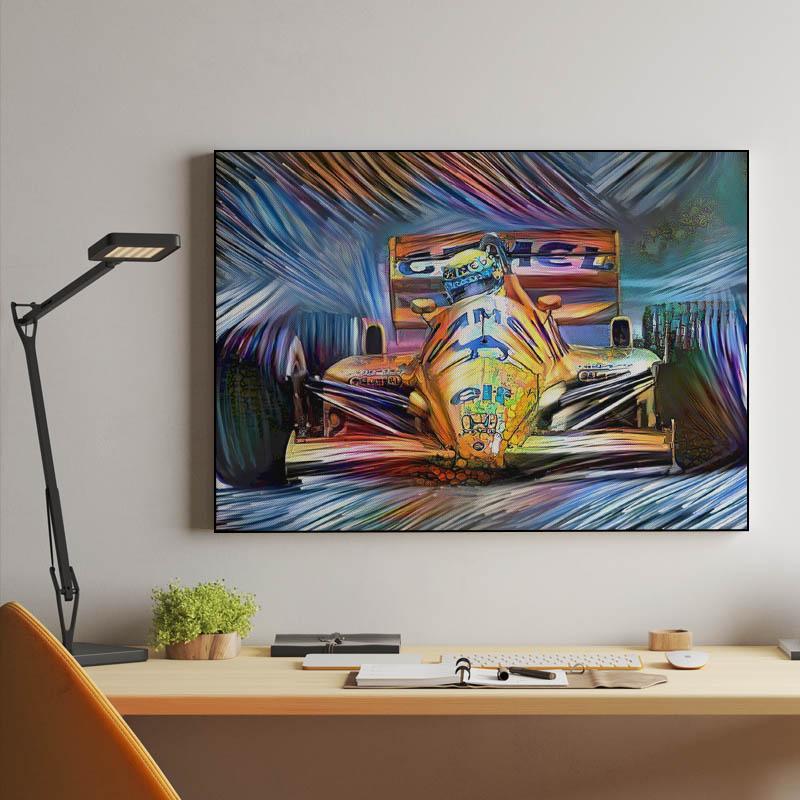 Digital Art Formula 1 Camel Lotus Honda Ayrton Senna