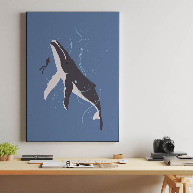 Humpback Whale and Human