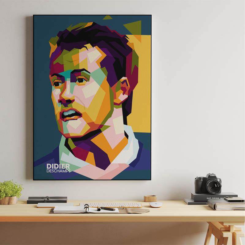 Legend Football Didier Deschamps in wpap art