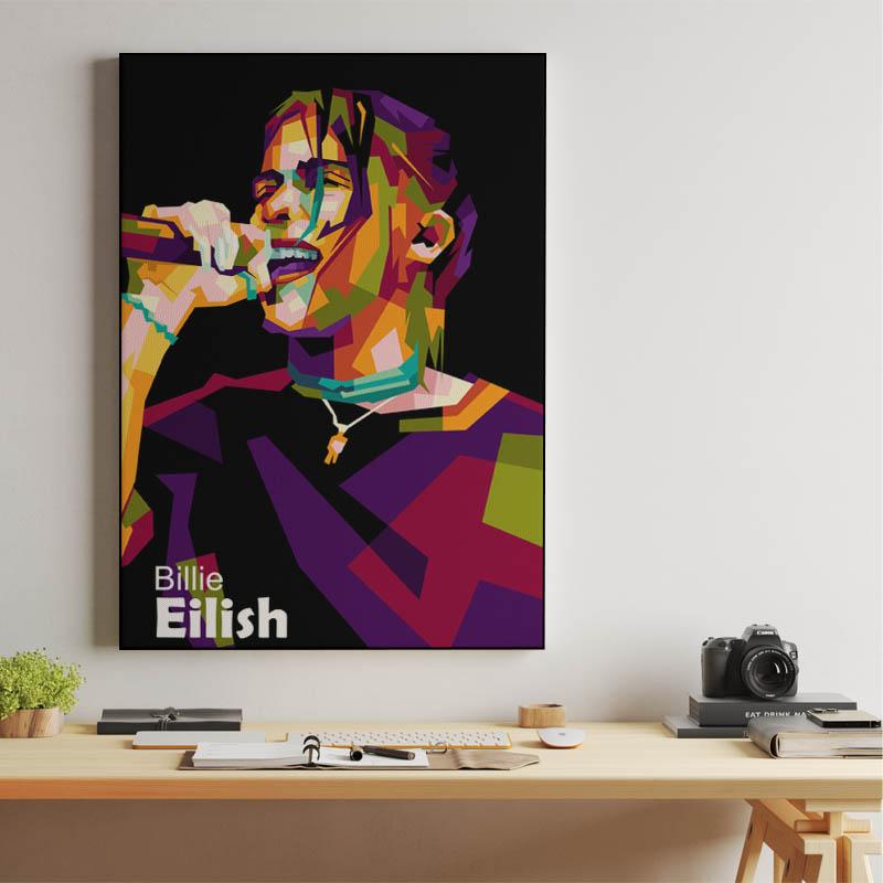 Singer in amazing pop art