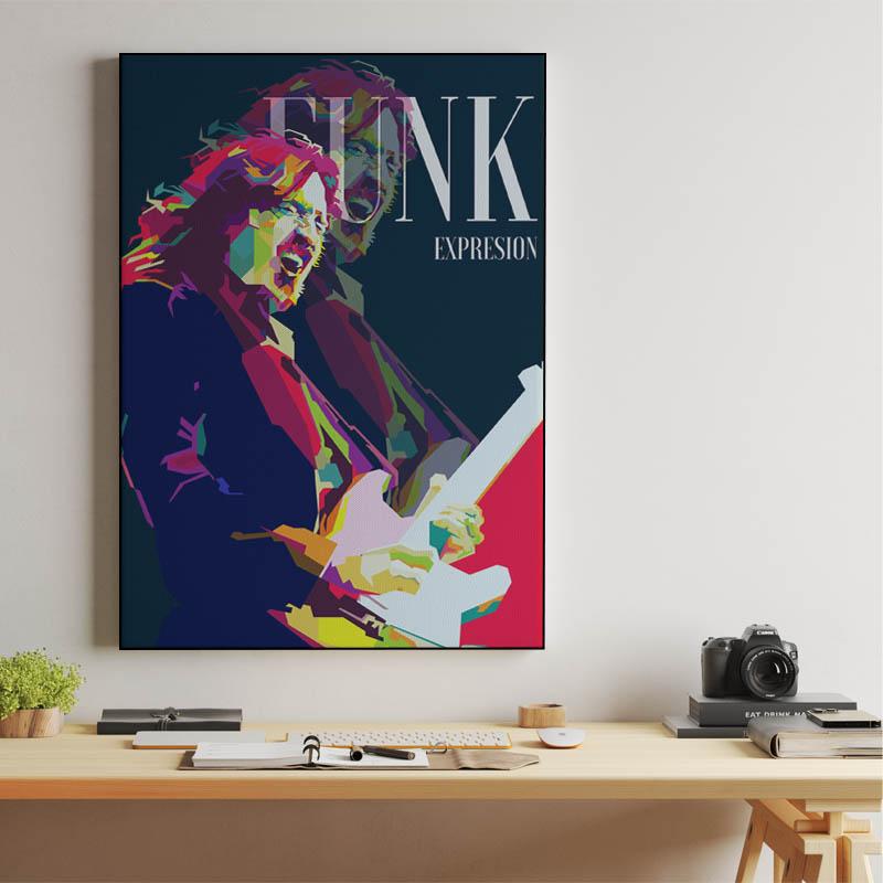 John Frusciante Funk Guitarist Pop Art WPAP - Canvast Print