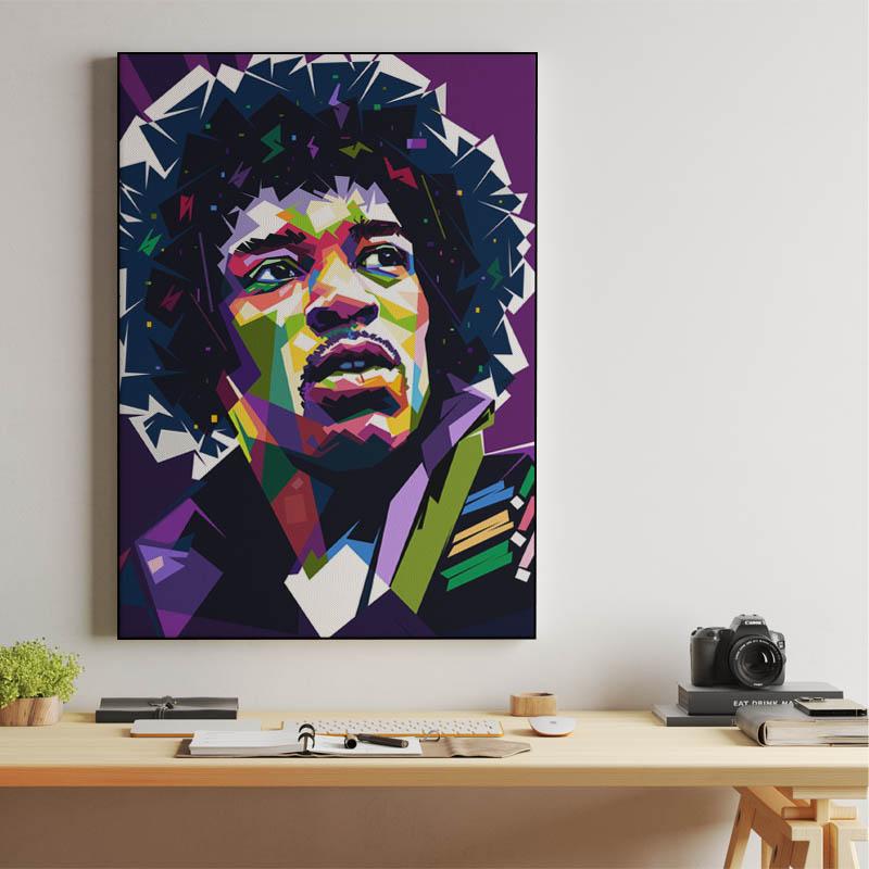 Jimi Hendrix in wpap pop art