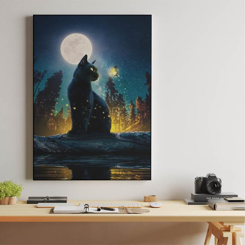 Cat Moon and Stars 2