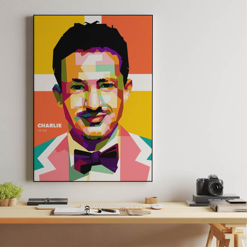 Charlie Puth in wpap pop art