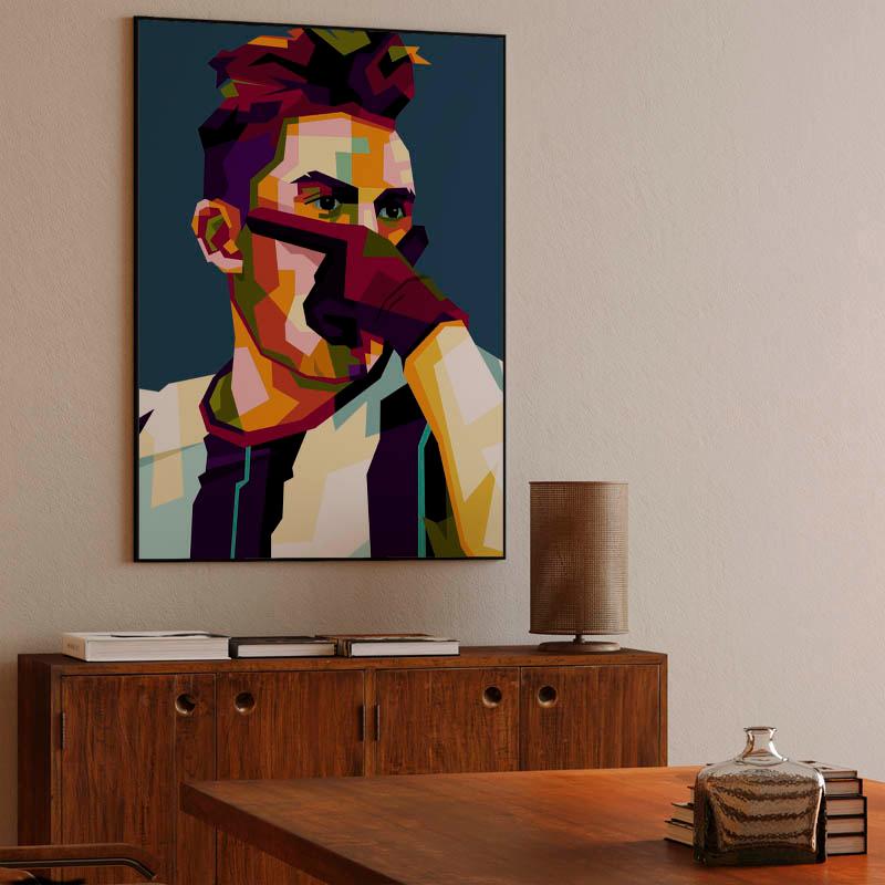 Popular Football Dybala mask in wpap art