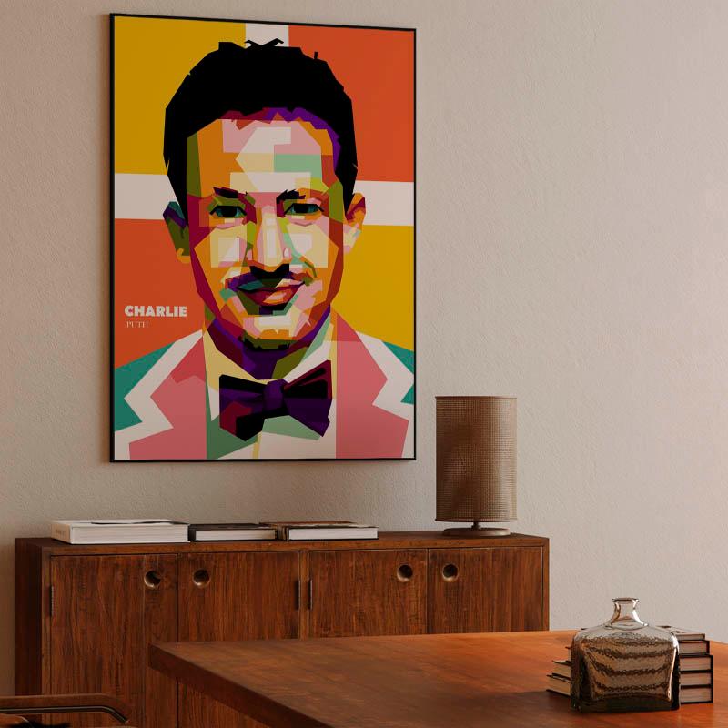 Charlie Puth in wpap pop art