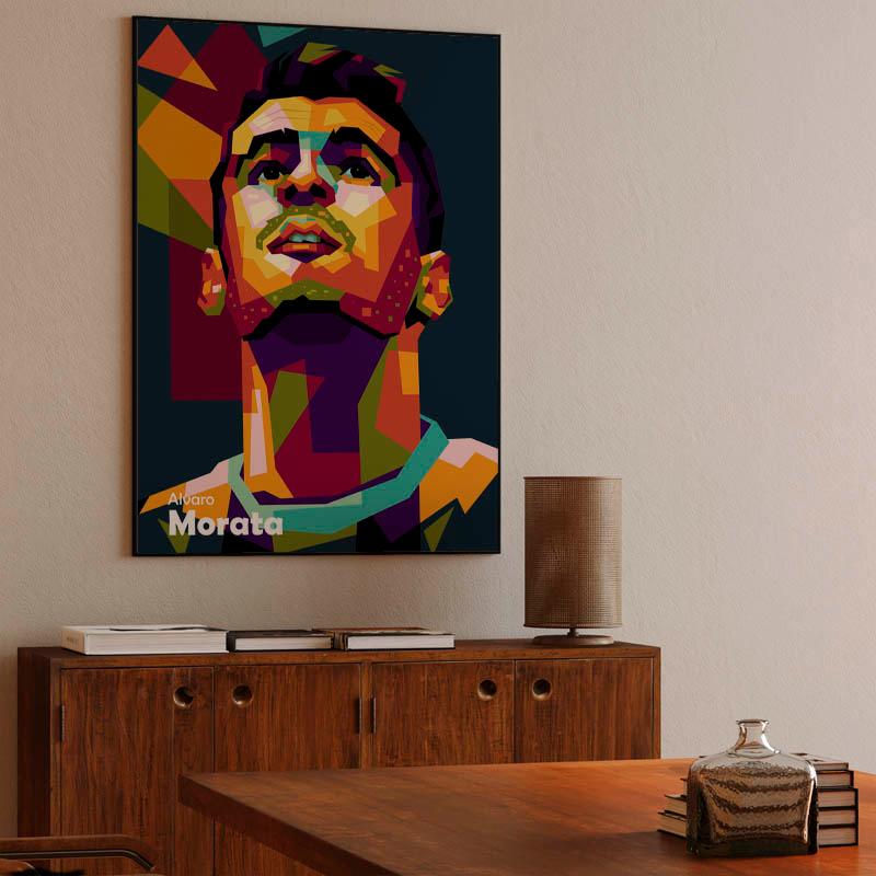 Alvaro Morata in wpap pop art