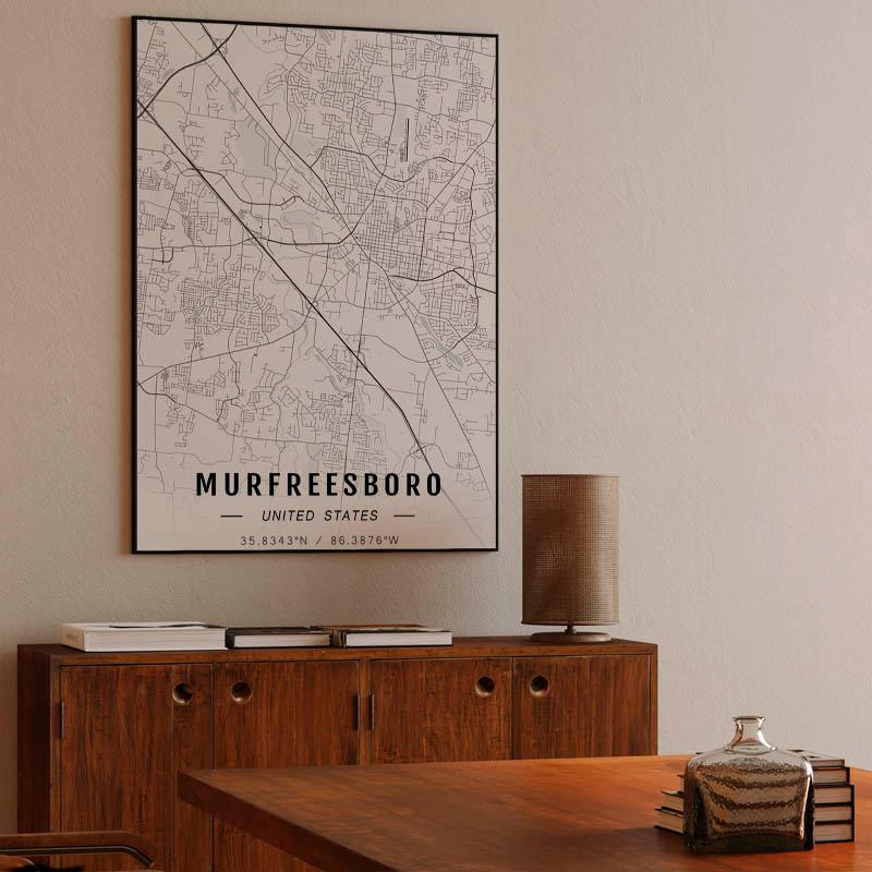 Murfreesboro map
