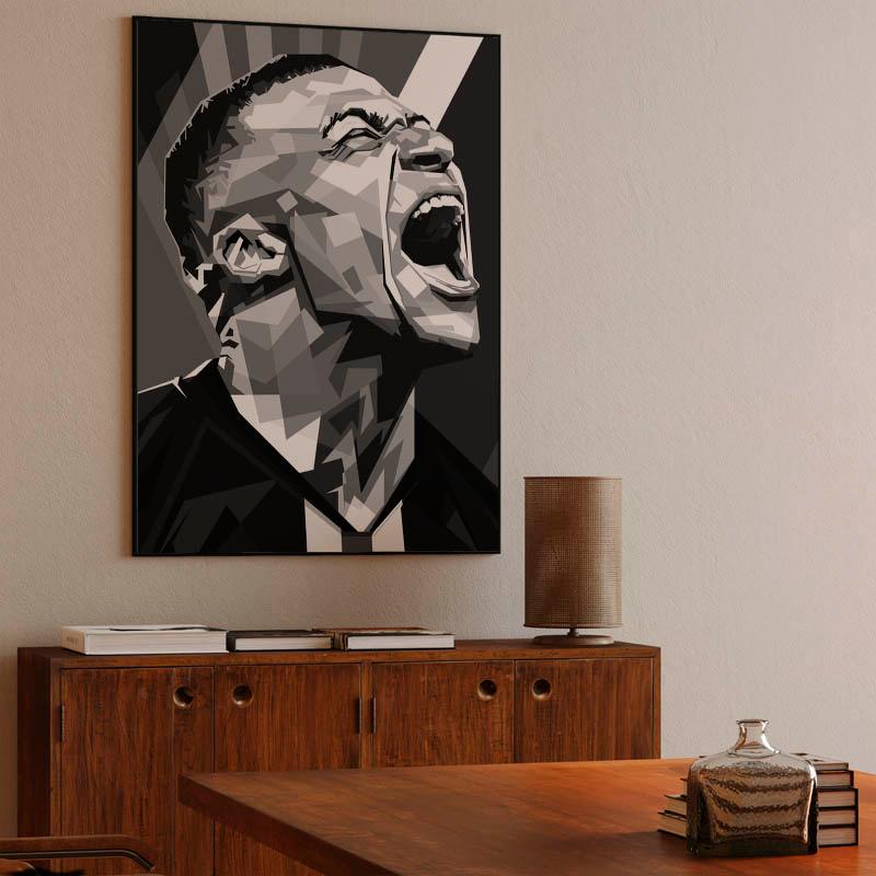 Kylian Mbappé in wpap Black &amp; white