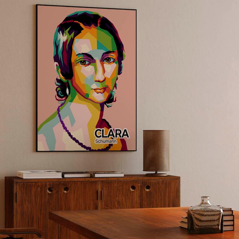 Clara Scumann in wpap pop art