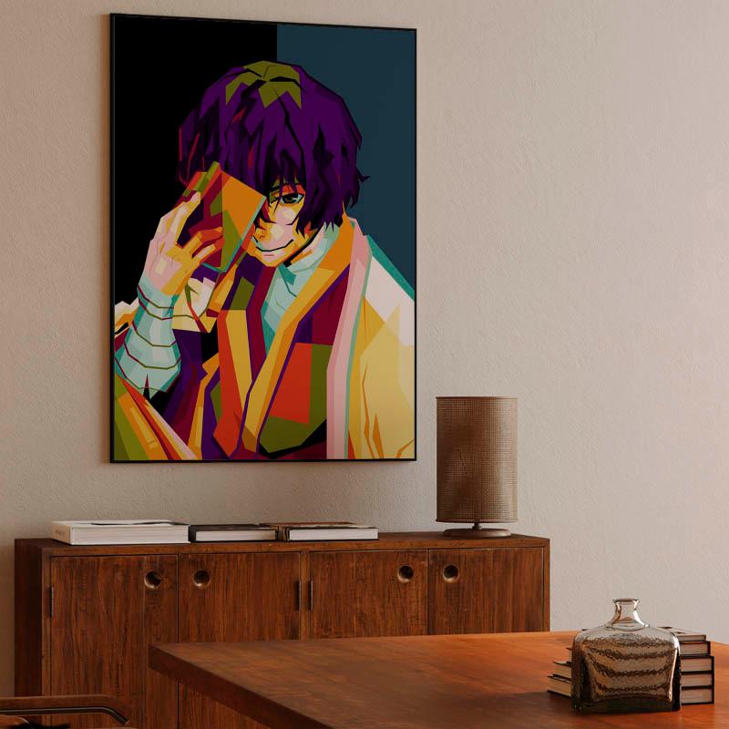 Anime Osamu Dazai in Pop art
