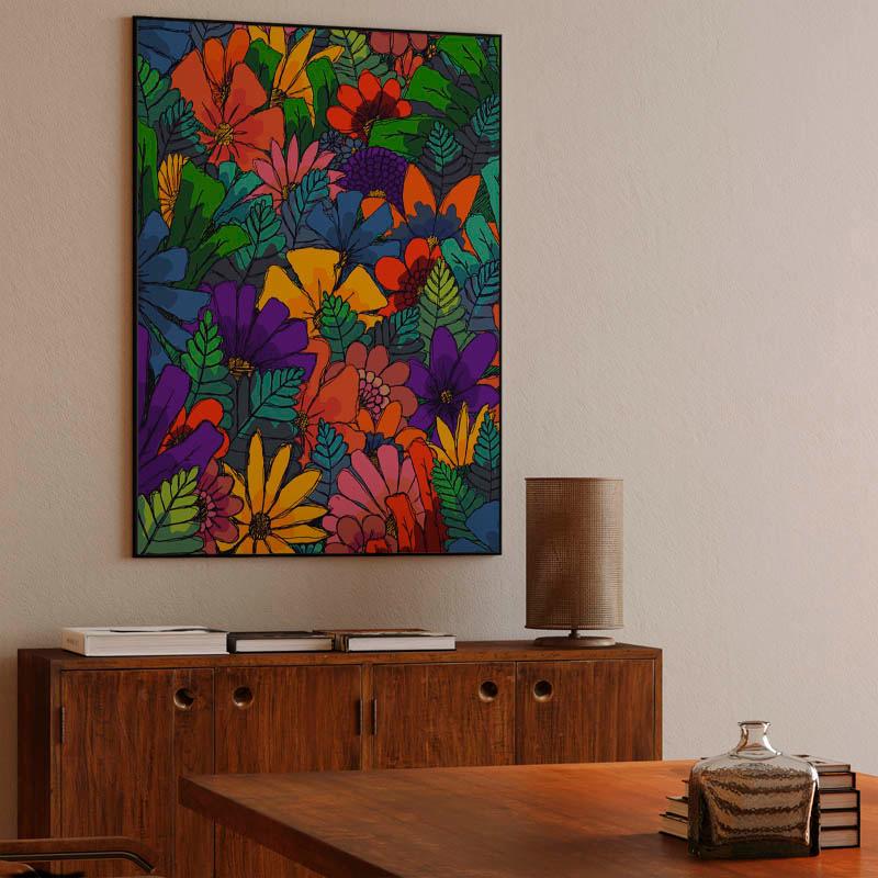 Garden of spring flowers