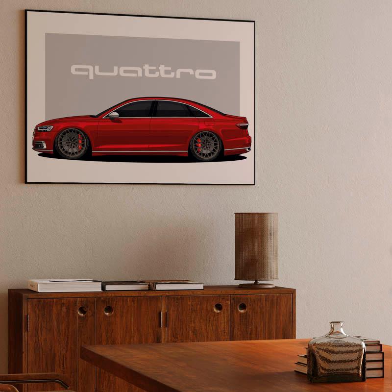 Audi S8 car Canvas