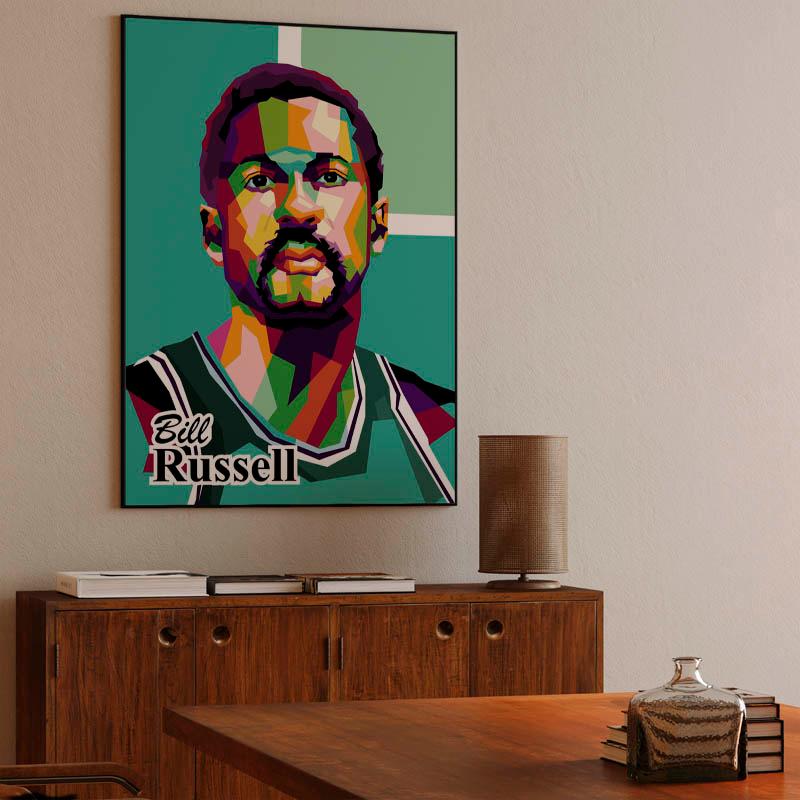 Bill Russel in trending pop art