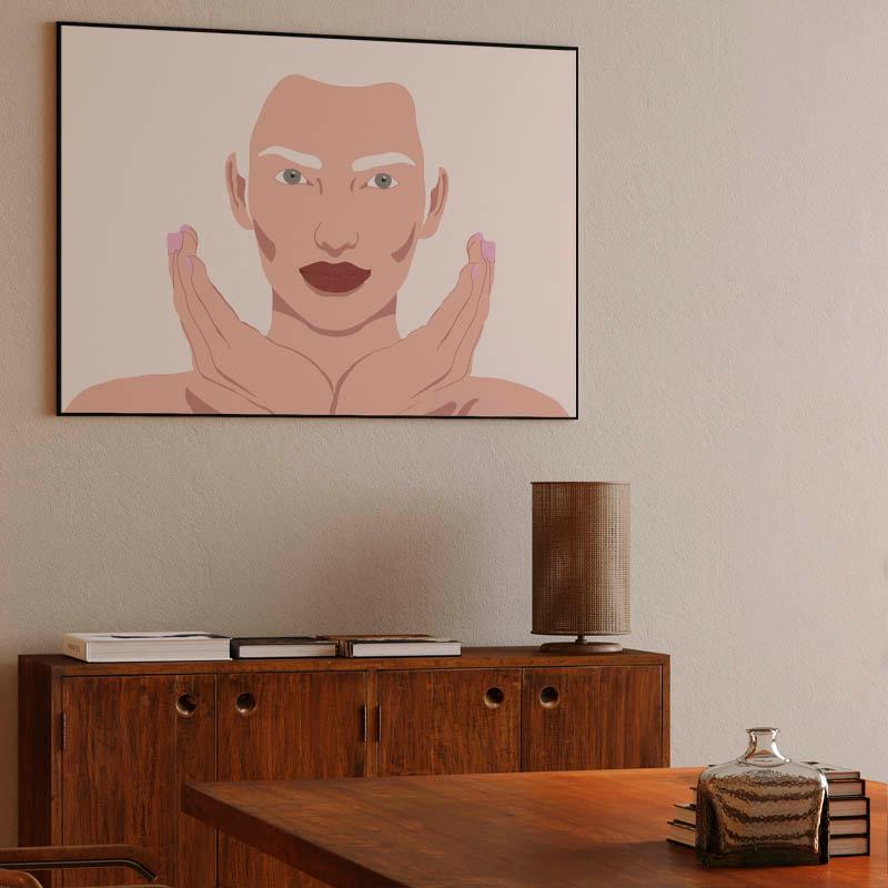 Futurist woman portrait