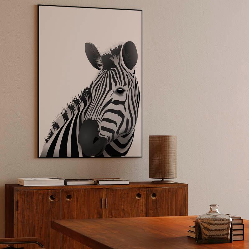 Zebra - white background