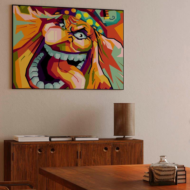 Character Anime One Piece in wpap art